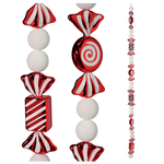 Decorative string Candy 183 cm red-white - 0