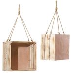 Conjunto de cajas de madera, 2 piezas 35/40 cm natural - 0