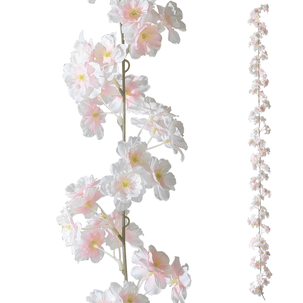 Guirlande de fleurs de cerisier déco roses, 180 cm