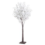 Árbol con flores de cerezo artificial blanco, 160 cm - 0