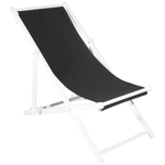 Deck chair black, length 110 cm - 0