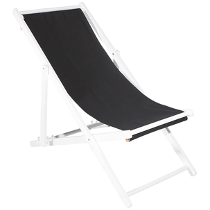 Chaise longue noire, long. 110 cm