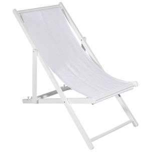 Chaise longue blanche, long. 110 cm