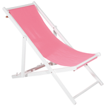 Chaise longue rose, long. 110 cm - 0