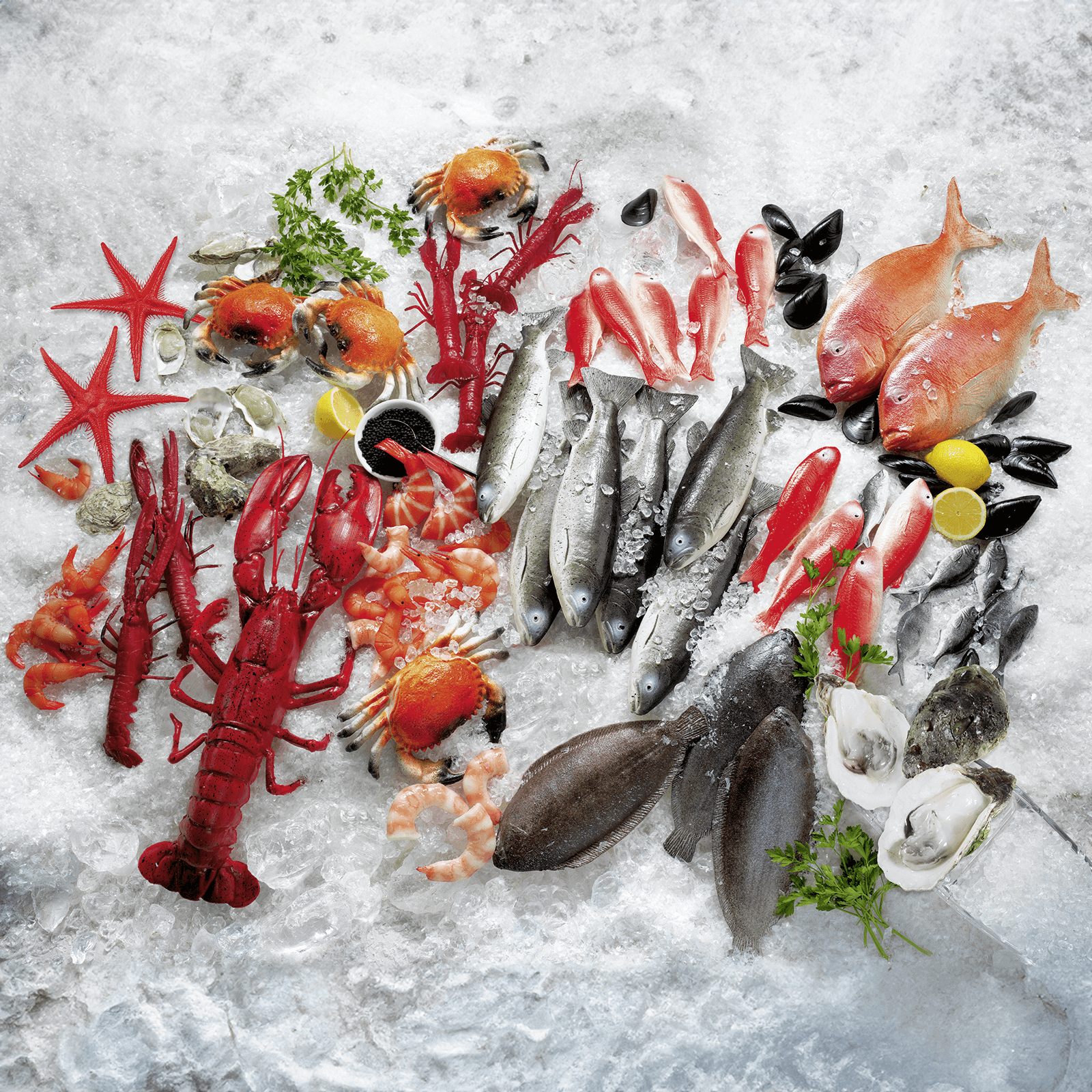 Sardines alimentaires factices, paquet de 4 pièces - 4