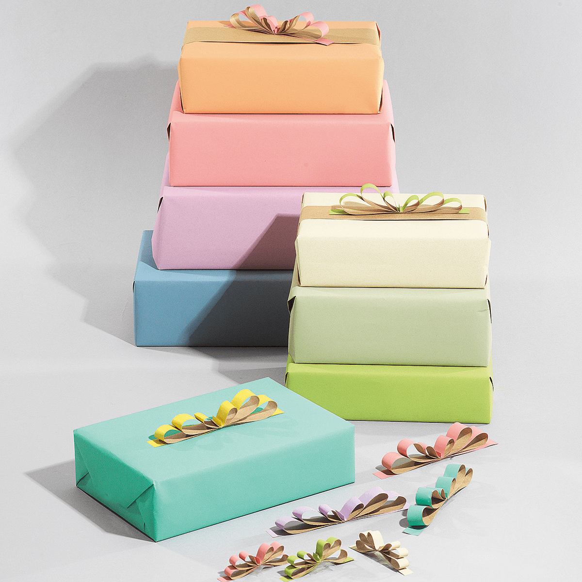 Papel kraft liso azul reciclado - Bobina de papel de regalo de 50 m - 6