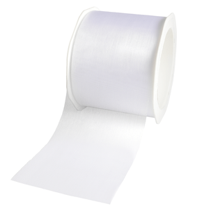 Chiffon ribbon white width 70 mm