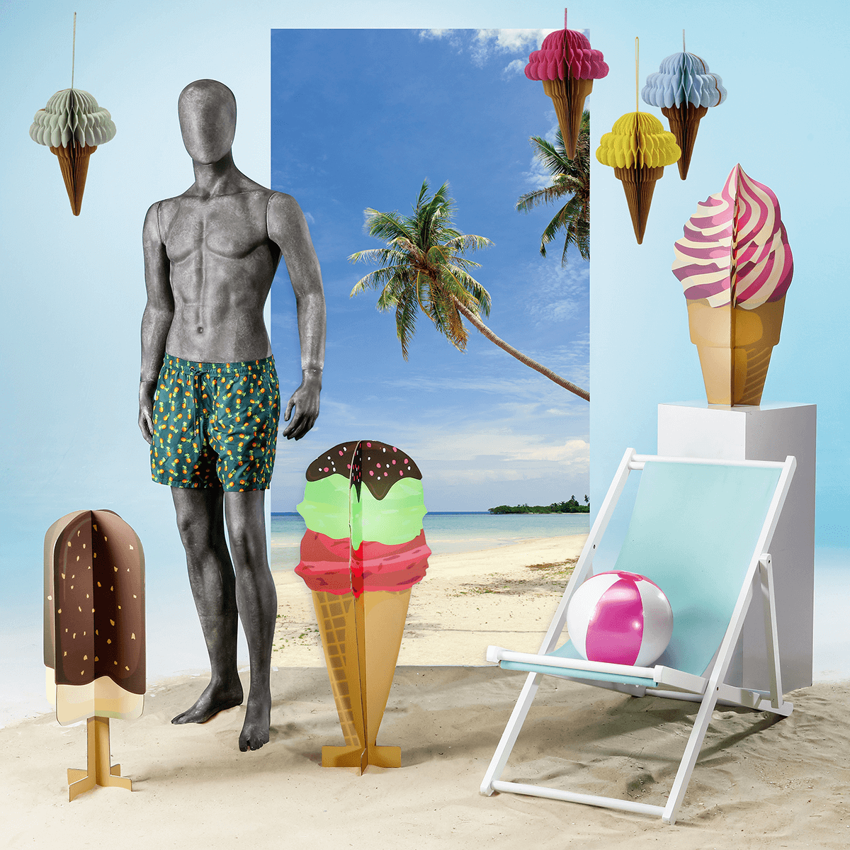 Decorative presenter Soft ice cream, height 75 cm - 3 Decorative presenter Soft ice cream, height 75 cm - 3
