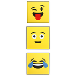 Lot de décors emoji 3 pces 45 cm - 0