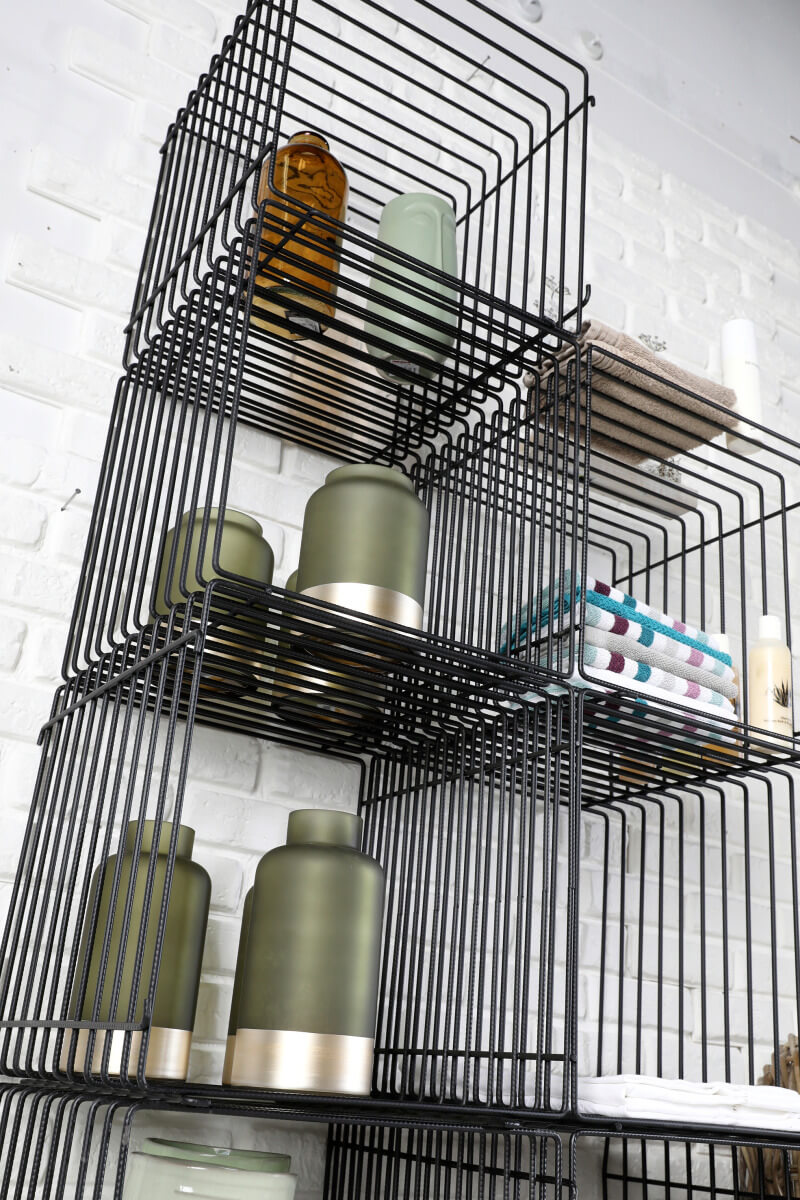 Cubo de celosía 40 x 40 cm negro - 4 Cubo de celosía 40 x 40 cm negro - 4