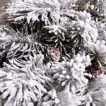 Artificial fir branch snowy with cones - 2