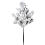 Artificial fir branch snowy with cones - 0