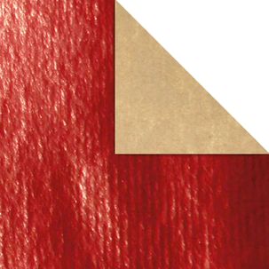 Rouleau de papier cadeau papier kraft 70 cm, 50 m, rouge-métallique