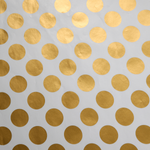 Sustainable white wrapping paper with golden dots - 50 m wrapping paper roll - 4