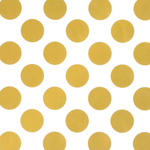 Sustainable white wrapping paper with golden dots - 50 m wrapping paper roll - 0