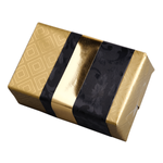 Sustainable golden wrapping paper with shiny geometric pattern - 50 m Gift Wrapping Paper Roll - 4