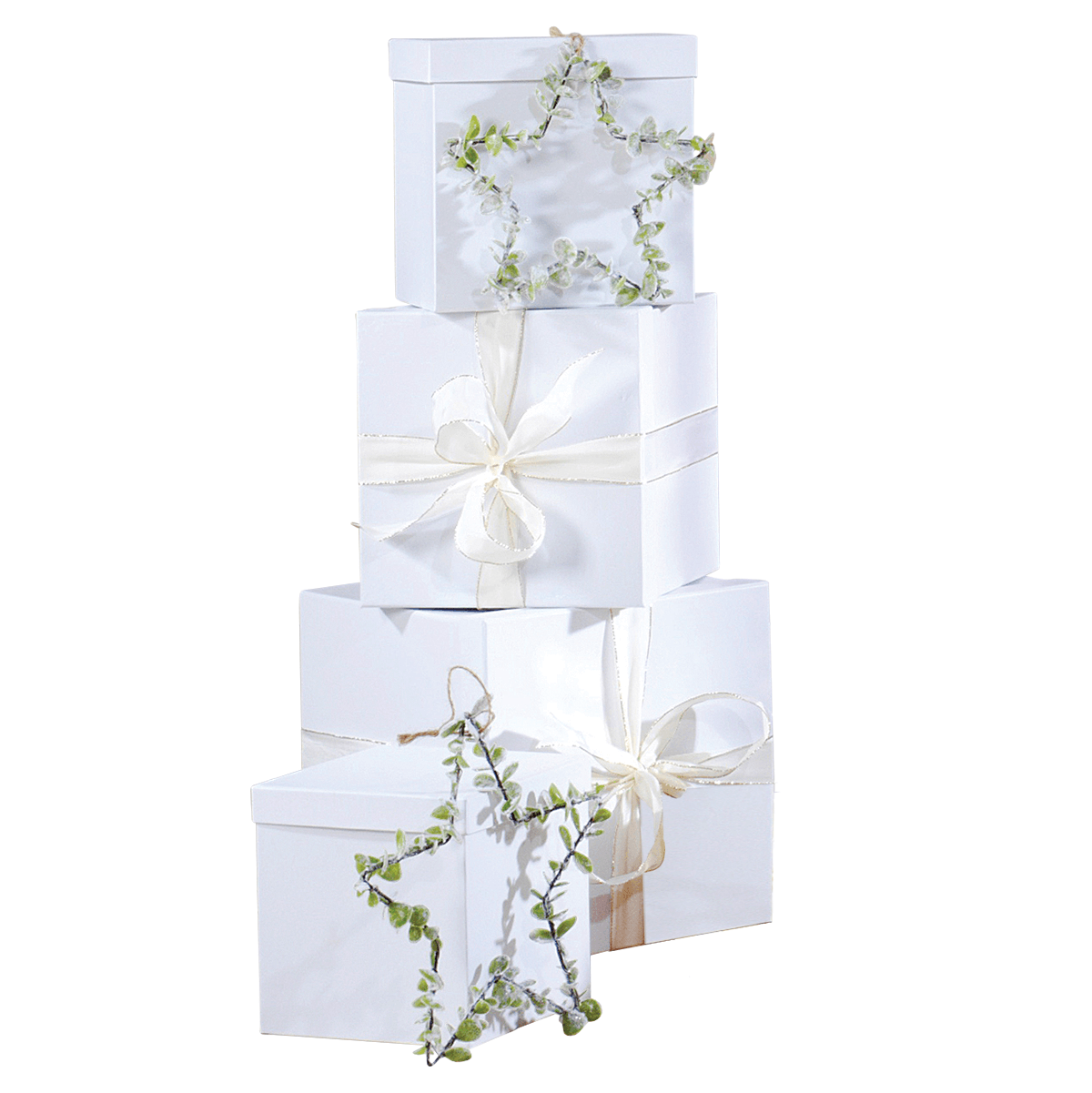 Geschenkkartonage, weiß, 4tlg. - 5