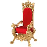 Thron "Barock" 190 cm hoch, gold-rot - 0