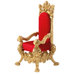 Throne "Baroque" height 190 cm, gold-red - 1