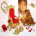 Throne "Baroque" height 190 cm, gold-red - 7