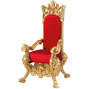 Trono "Estilo barroco", altura: 190 cm, oro-rojo