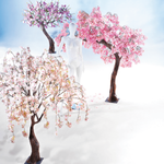 Árbol de flores de cerezo artificial blanco, 150 cm - 7