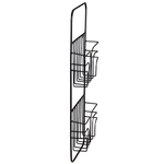 Soporte de pared para folletos, 2 compartimentos, longitud 73 cm - 1