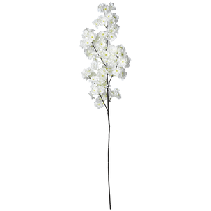 Rama decorativa con flores de cerezo blanca, 105 cm