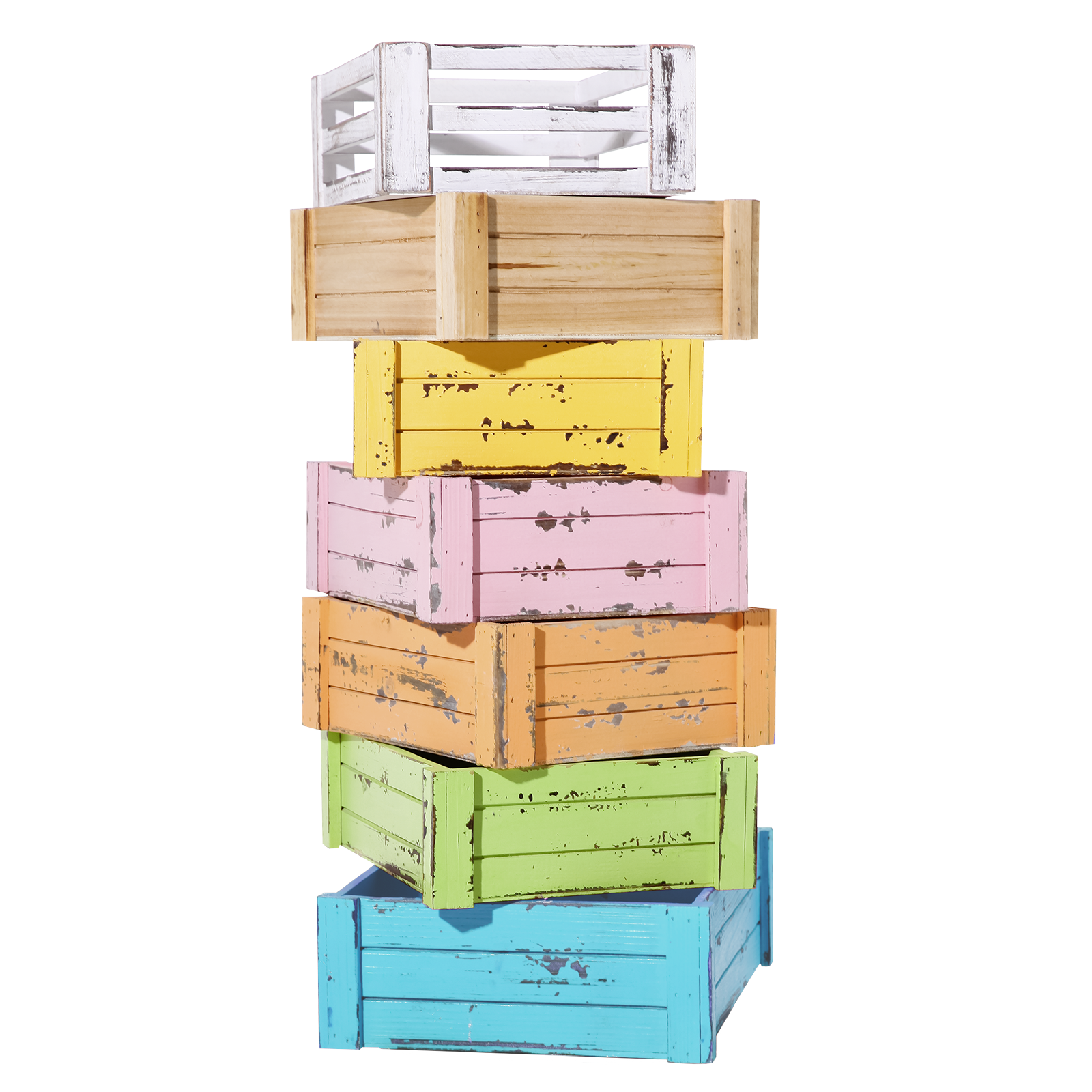 Conjunto de cajas de madera, anaranjado - 4 Conjunto de cajas de madera, anaranjado - 4