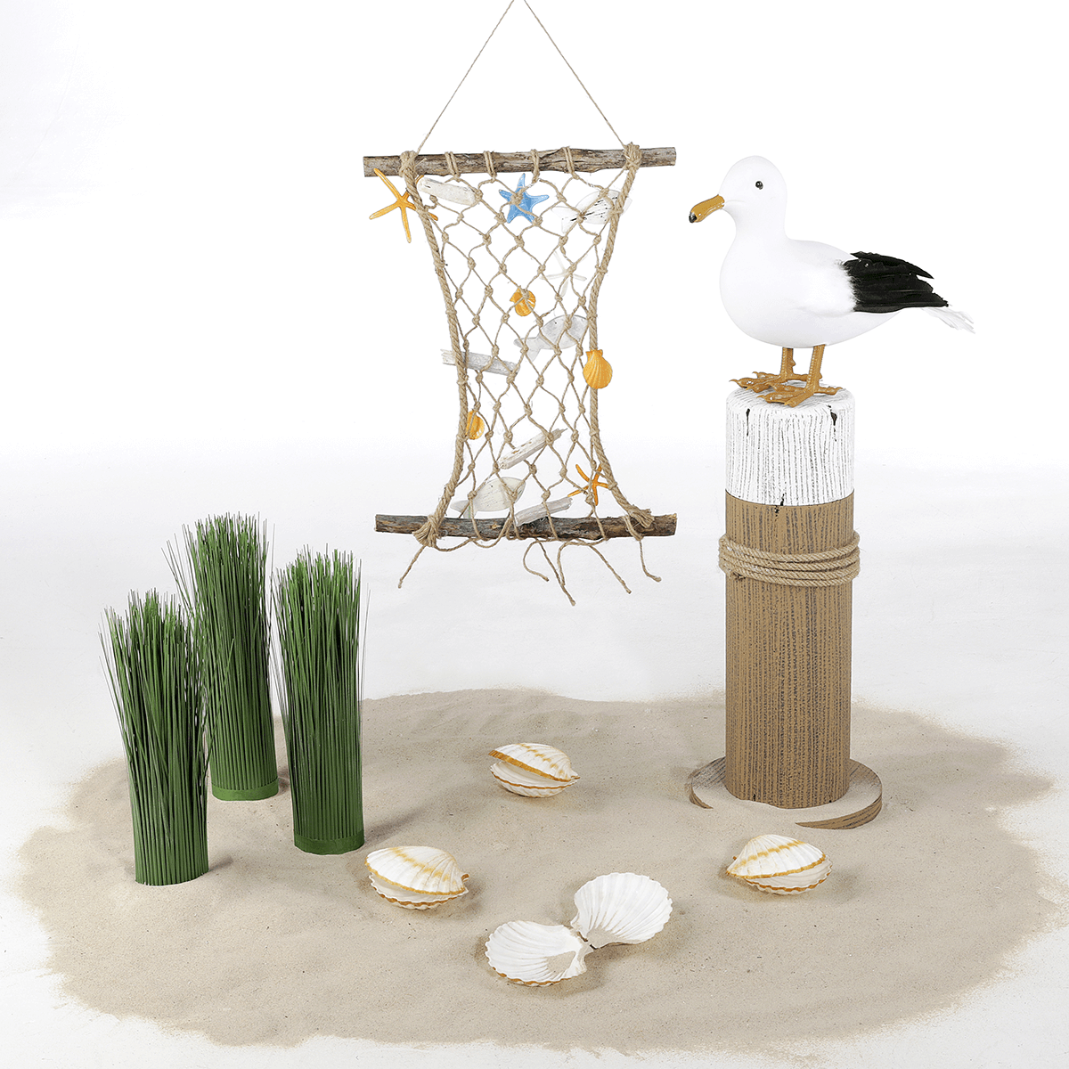 Gaviota decorativa de pie, altura: 28 cm - 4 Gaviota decorativa de pie, altura: 28 cm - 4