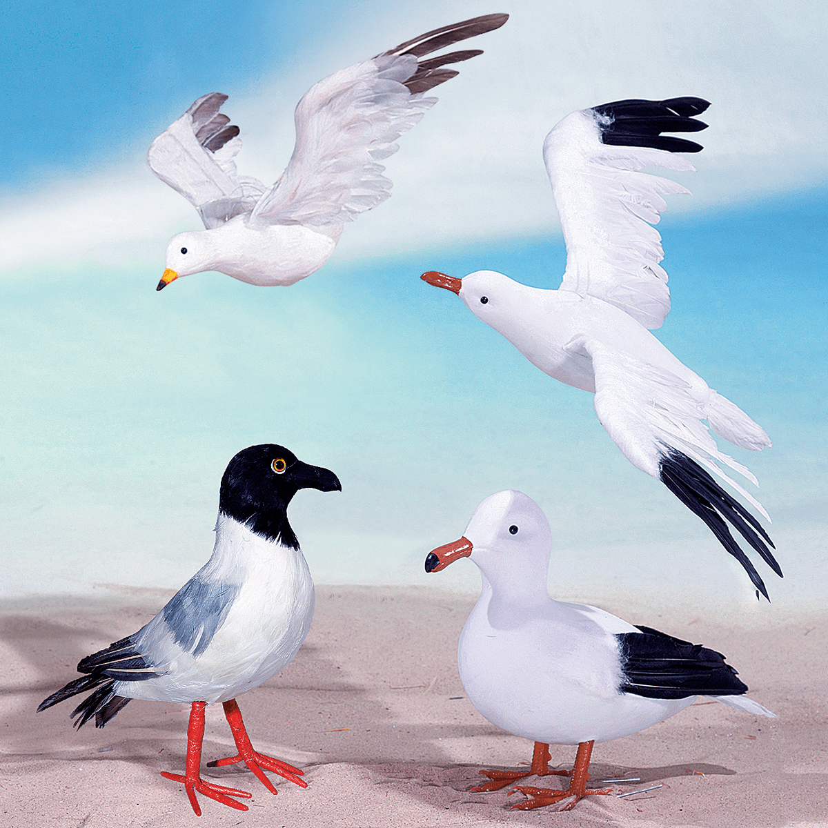 Gaviota decorativa de pie, altura: 28 cm - 9 Gaviota decorativa de pie, altura: 28 cm - 9