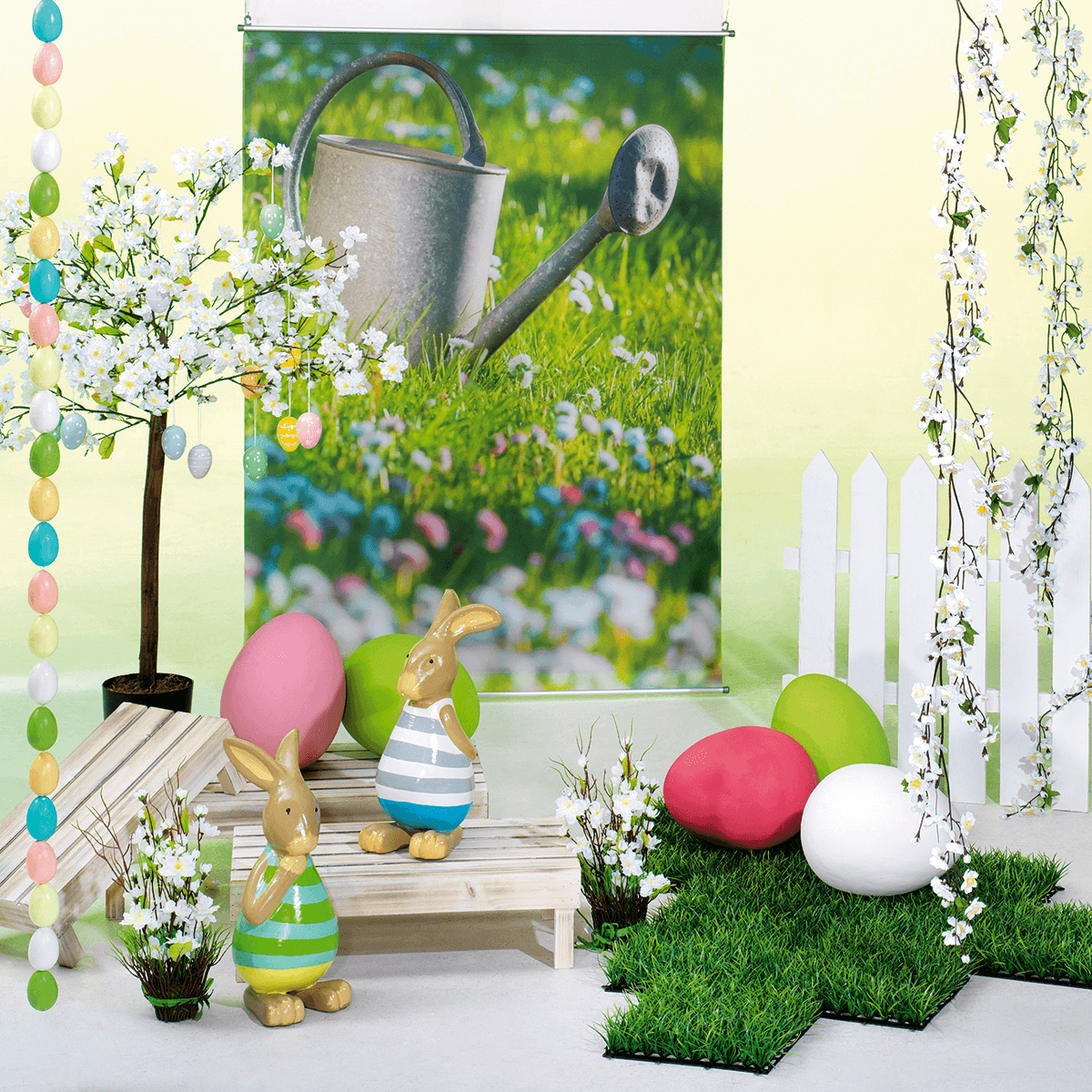 Figura decorativa Conejo de Pascua verde, 39 cm - 6 Figura decorativa Conejo de Pascua verde, 39 cm - 6