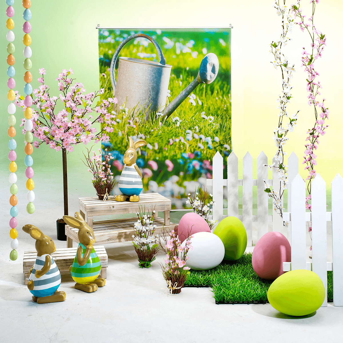 Figura decorativa Conejo de Pascua verde, 39 cm - 7 Figura decorativa Conejo de Pascua verde, 39 cm - 7