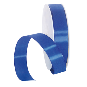 Taffeta ribbon with selvedge 25 mm, 50 m, royal blue