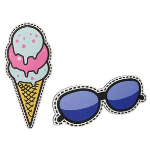 Lot de décors pop-art "Glace et lunettes de soleil"