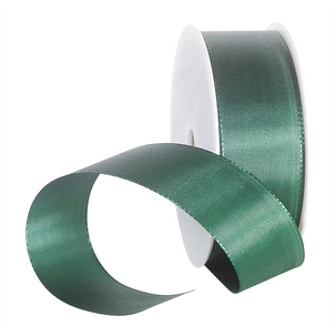 Cinta de tafetán con orillo 40 mm, 50 m, verde oscuro
