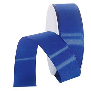 Taffeta ribbon with selvedge 40 mm, 50 m, royal blue