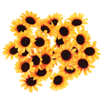 Decoration flowers sunflowers, pack of 24 pieces - 1