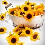 Decoration flowers sunflowers, pack of 24 pieces - 1