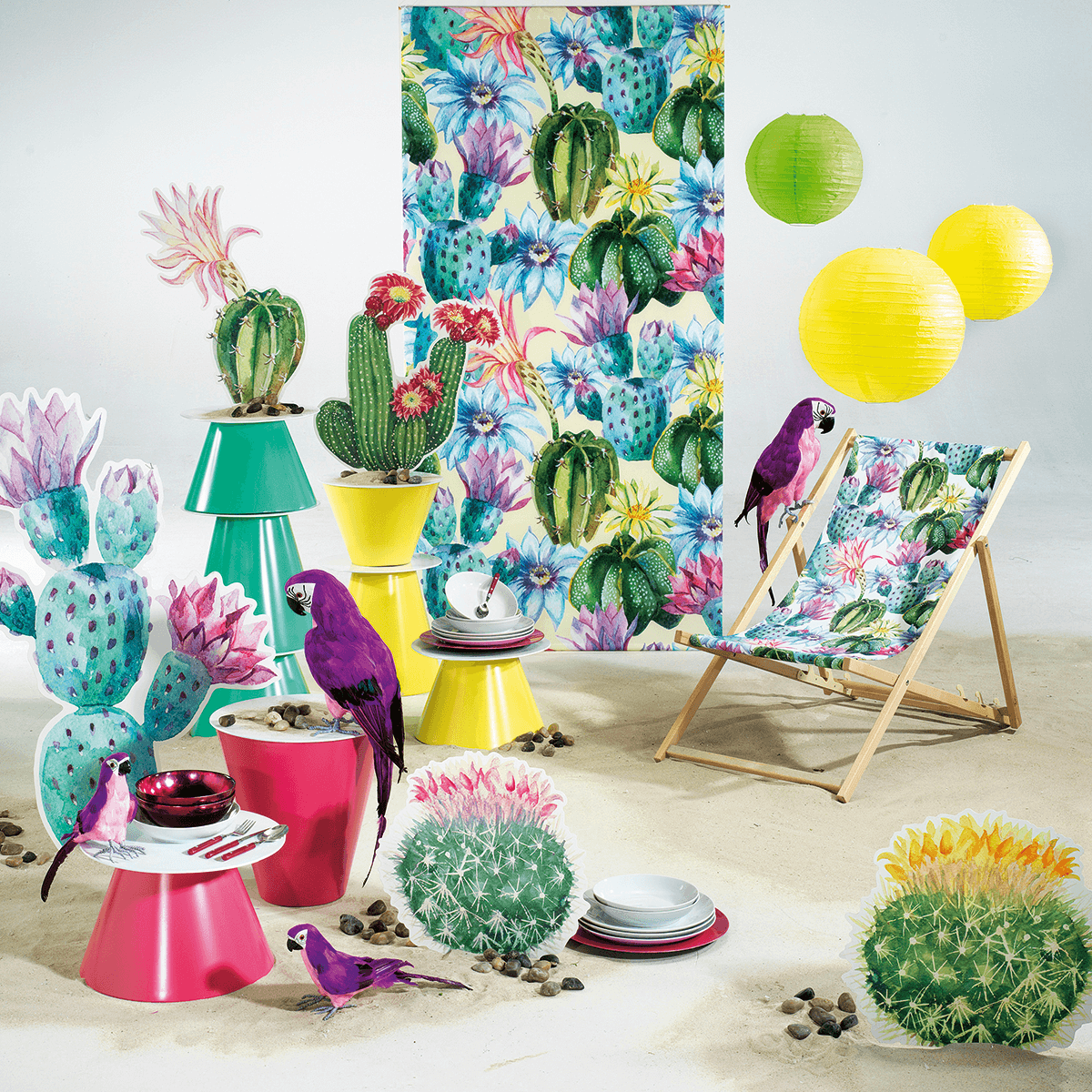 Expositor para colgar "Echinocactus" fucsia - 6 Expositor para colgar "Echinocactus" fucsia - 6