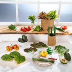 Salatblätter grün Lebensmittel-Attrappe, Pack à 5 Stück - 1