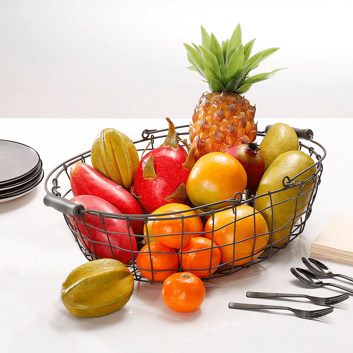 Orange aliment factice 9 cm, 3 pces - 1