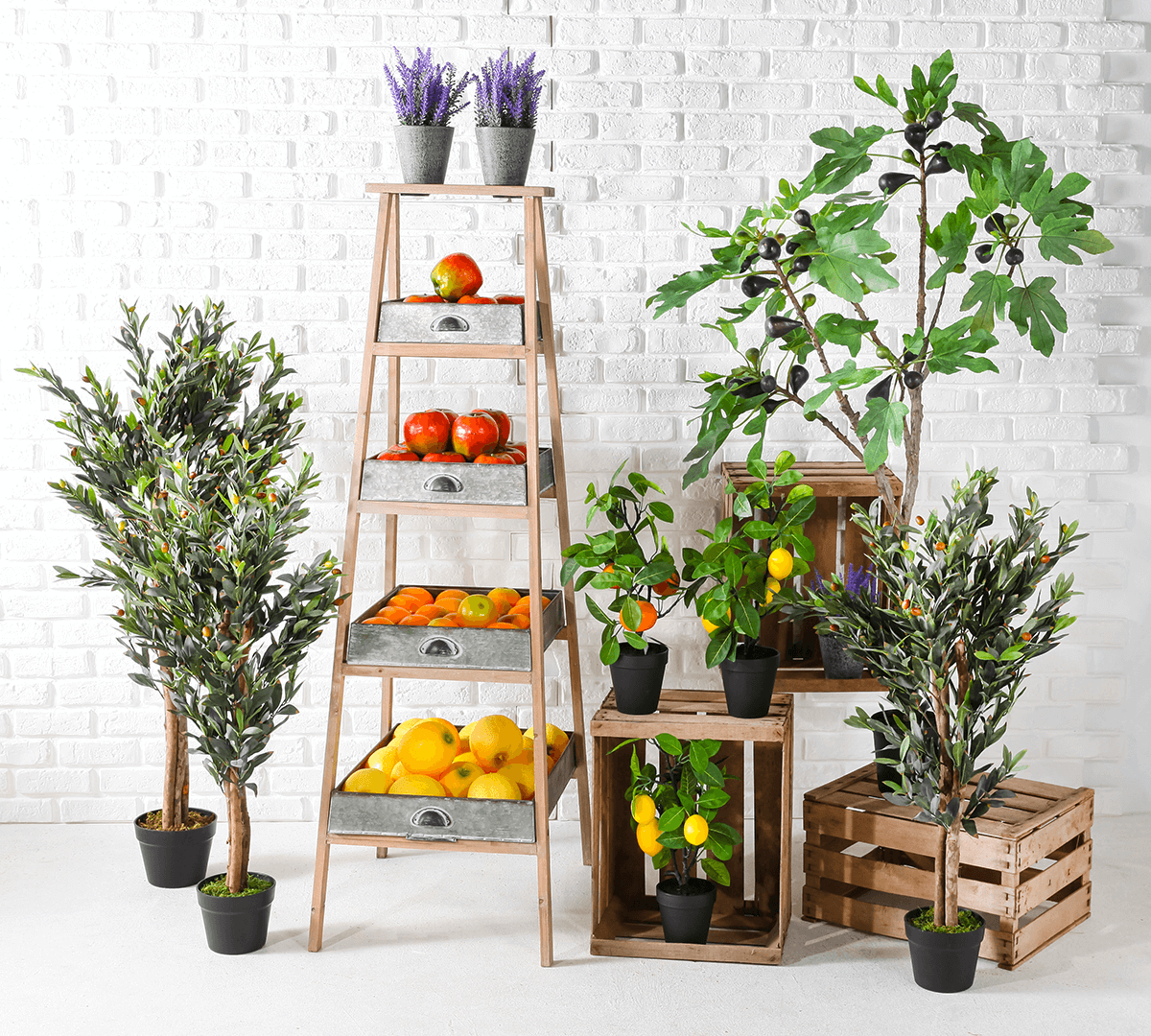 Orange aliment factice 9 cm, 3 pces - 4