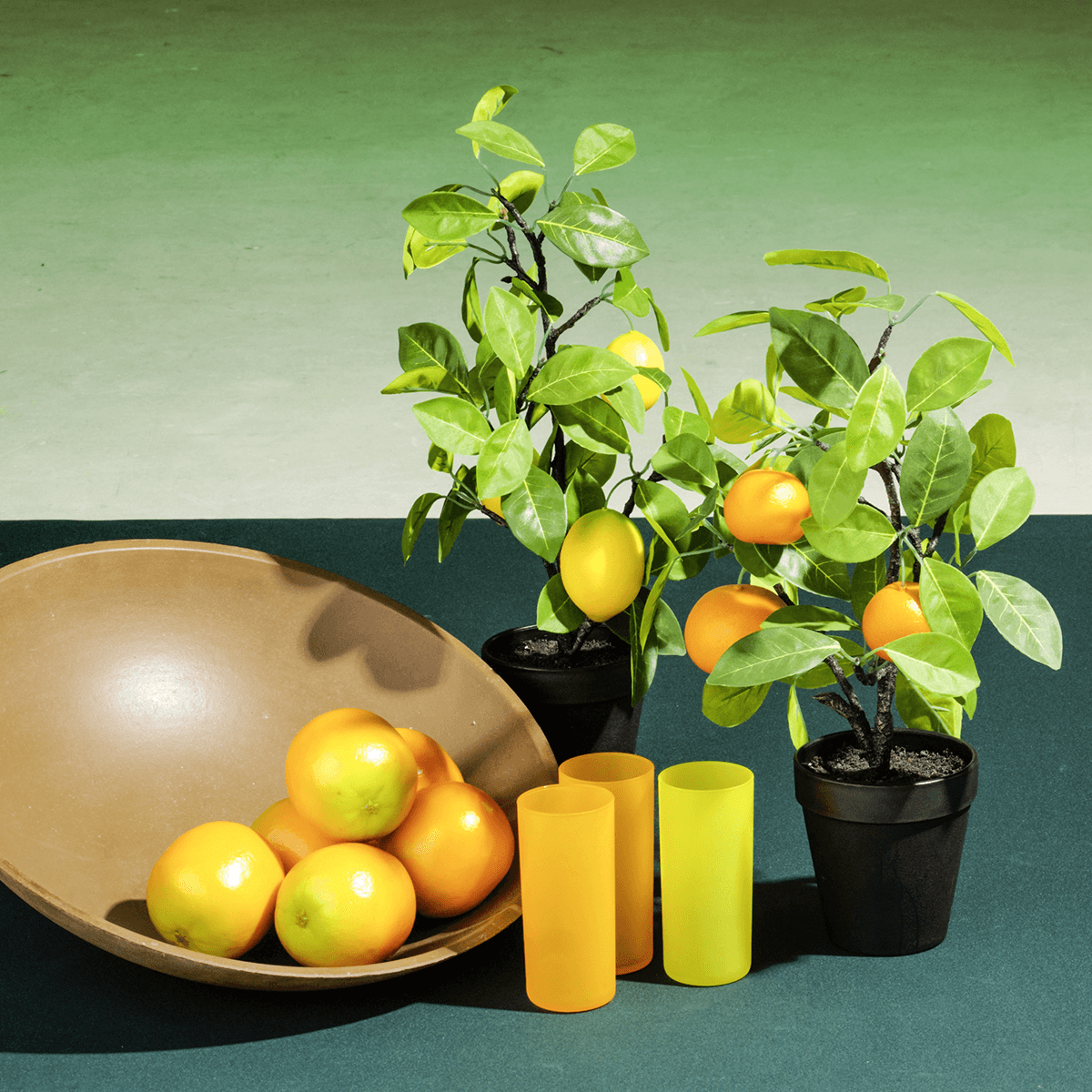 Orange aliment factice 9 cm, 3 pces - 5