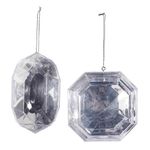 Suspension diamants argent 2 pces - 0