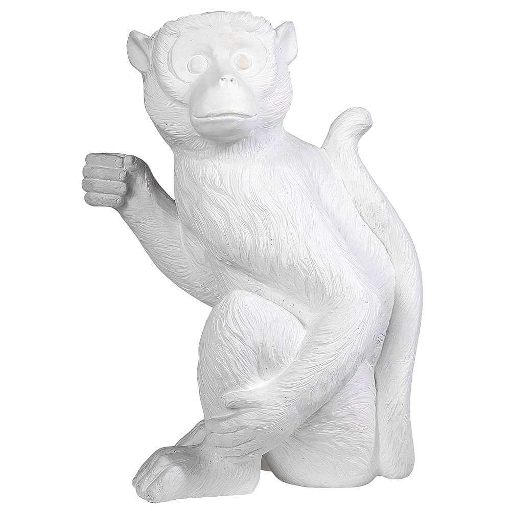 Deko Affe weiß 54 cm hoch | DecoWoerner | Dekofiguren