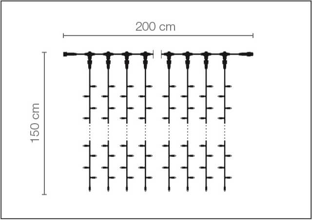 LED Profi Lichtvorhang System IP67, 150 cm, ohne Zuleitung - 3
