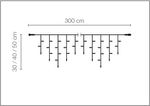 LED professional icicle light system IP67, 114 LED, 300 x 50 cm, without cable - 6