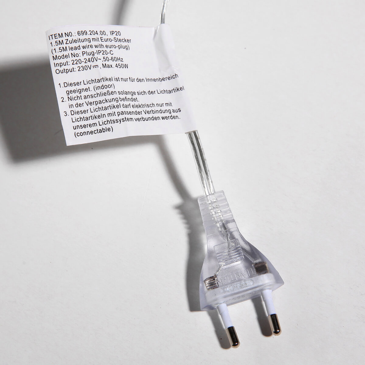 Câble d’alimentation pour produits à LED système IP 20, transparent - 1 Câble d’alimentation pour produits à LED système IP 20, transparent - 1