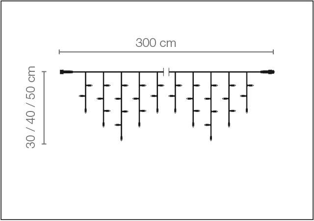LED Icicle-Light clear 300 x 50 cm IP20 - 4 LED Icicle-Light clear 300 x 50 cm IP20 - 4